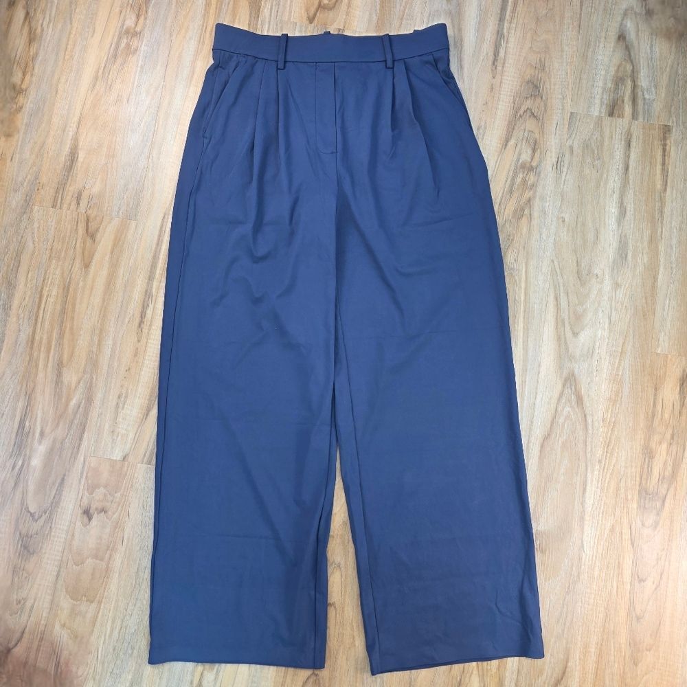 💬🩵🅰️NWT Blue Zipper Crop Hoodie & Wide Leg Pants Large - Picture 8 of 15